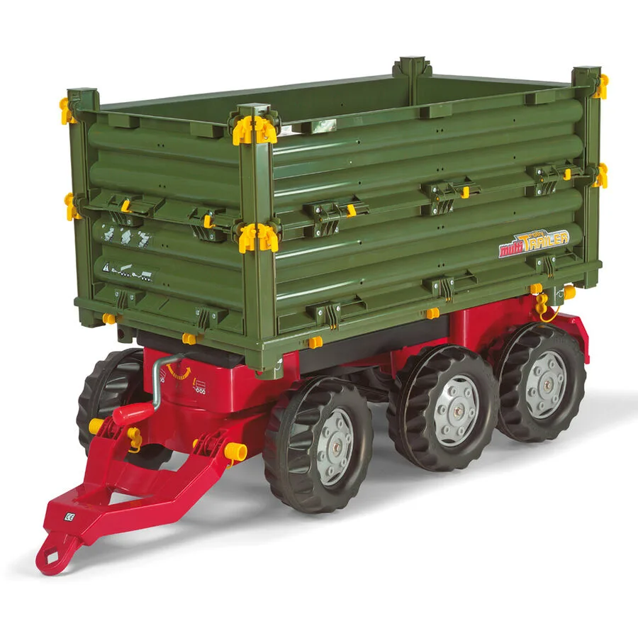 RollyMulti Anhänger 3-achsig Rolly Toys Grün Kunststoff - Farbe: olive