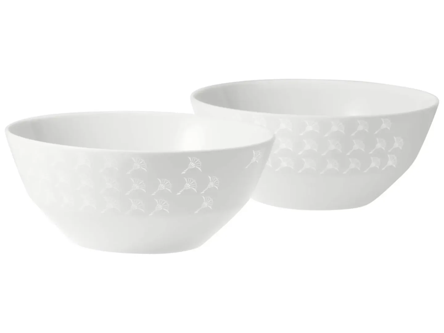 Joop Schalen Set à 2 Stk Faded Cornflower, Weiss Auf Weiss Weiss | Schubiger Möbel