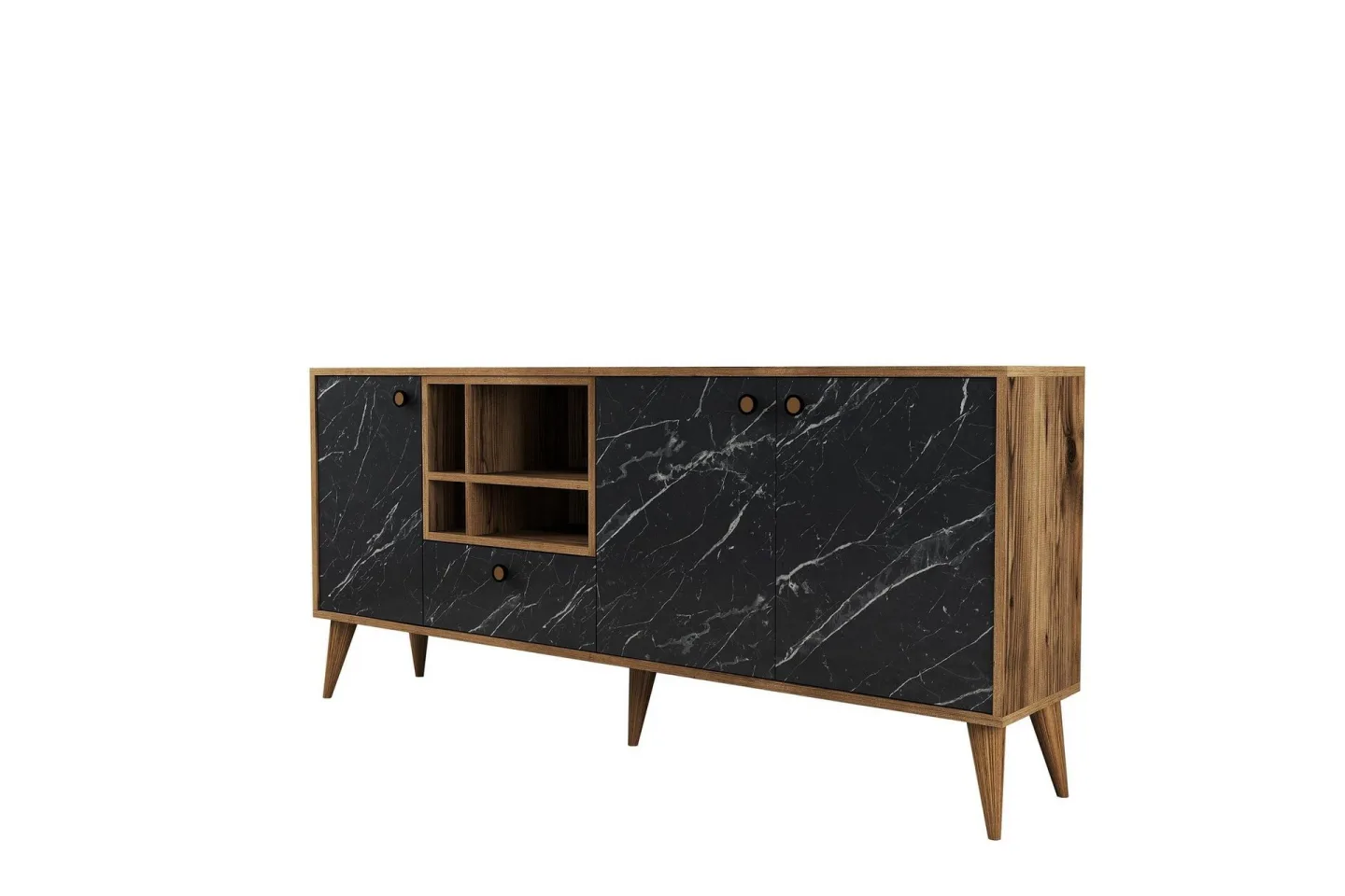 Scone Konsollbord 180 cm - Svart/Valnöt