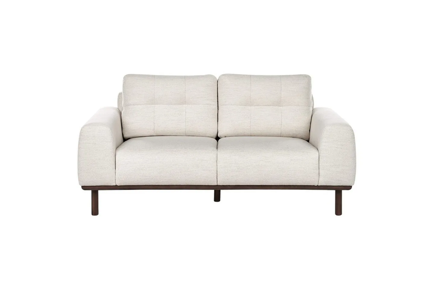 2-sitssoffa Laurila Beige, mörkt trä - Beige, mörkt trä