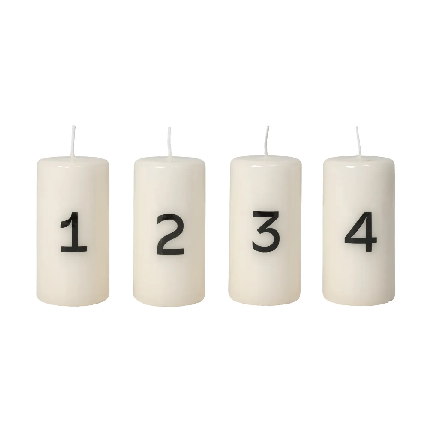 Broste Copenhagen Broste adventsljus White-Black, 4 delar