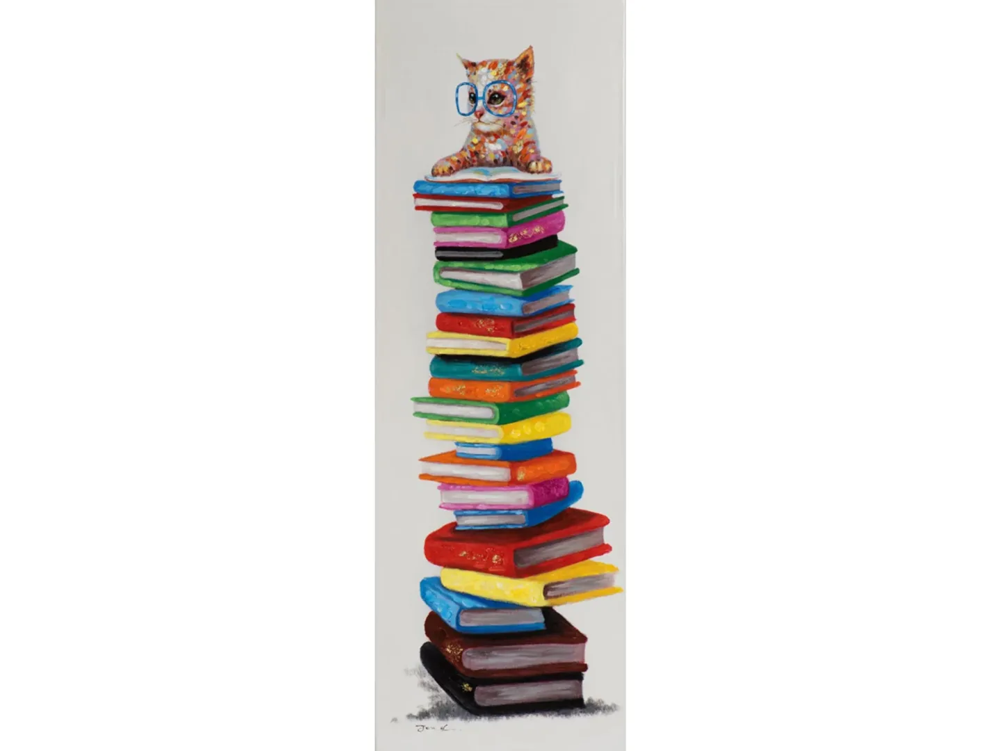 image LAND Bild Katze Auf Einem Bücherstapel | Schubiger Möbel