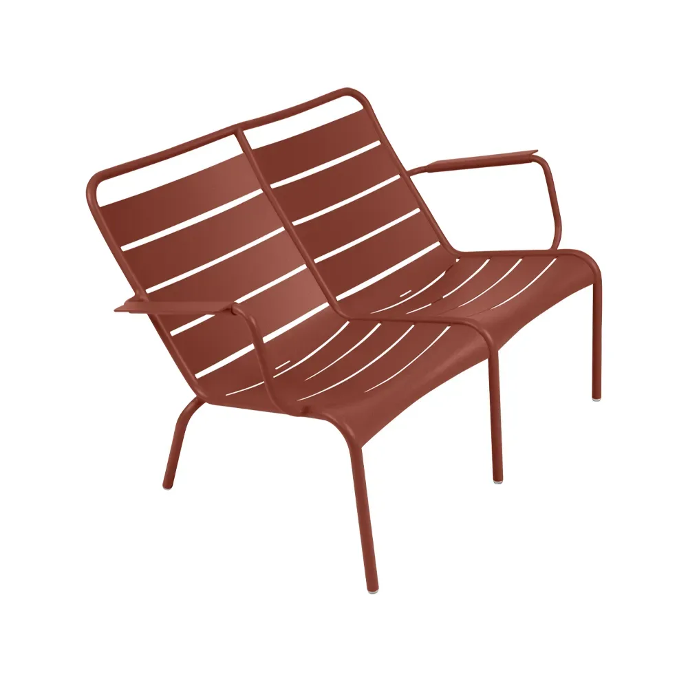 Fermob Luxembourg Duo karmstol låg Red ochre (röd)