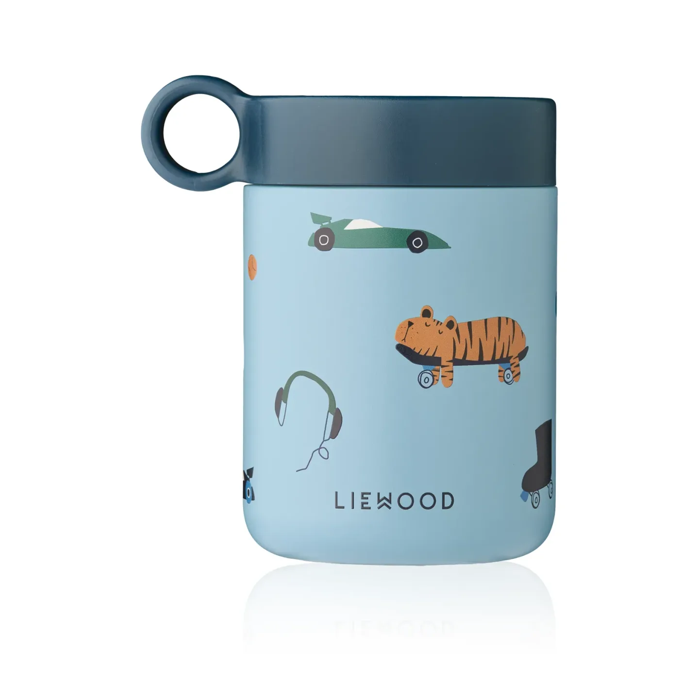 Liewood Kiani bedruckte Thermosflasche Fun-beach blue