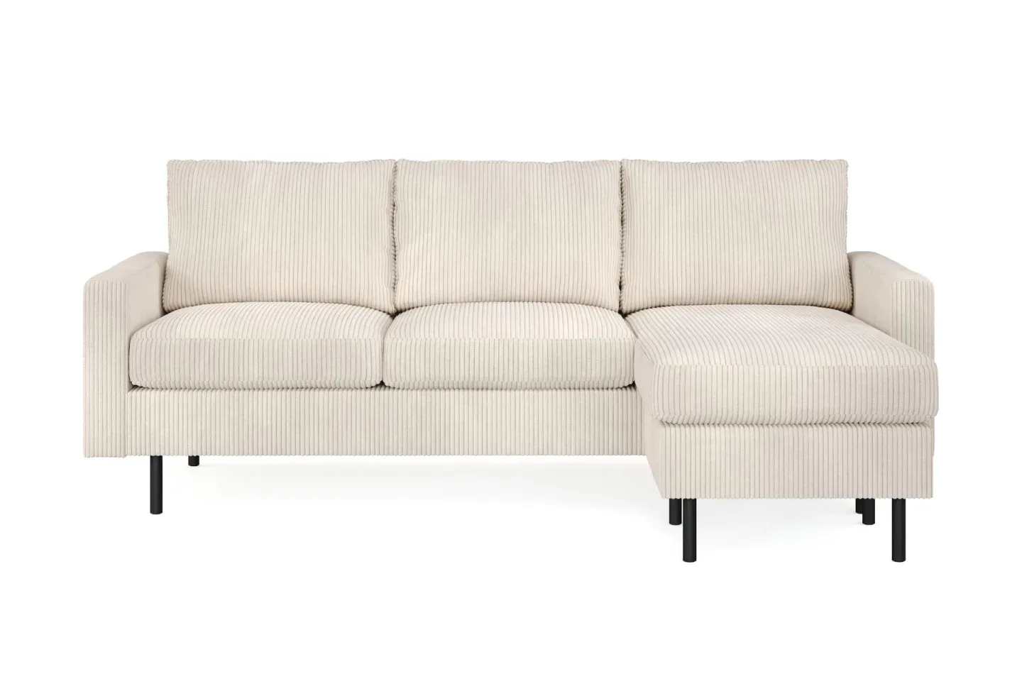 Peppe 3-sits Vändbar L-formad Divansoffa i Manchester - Beige