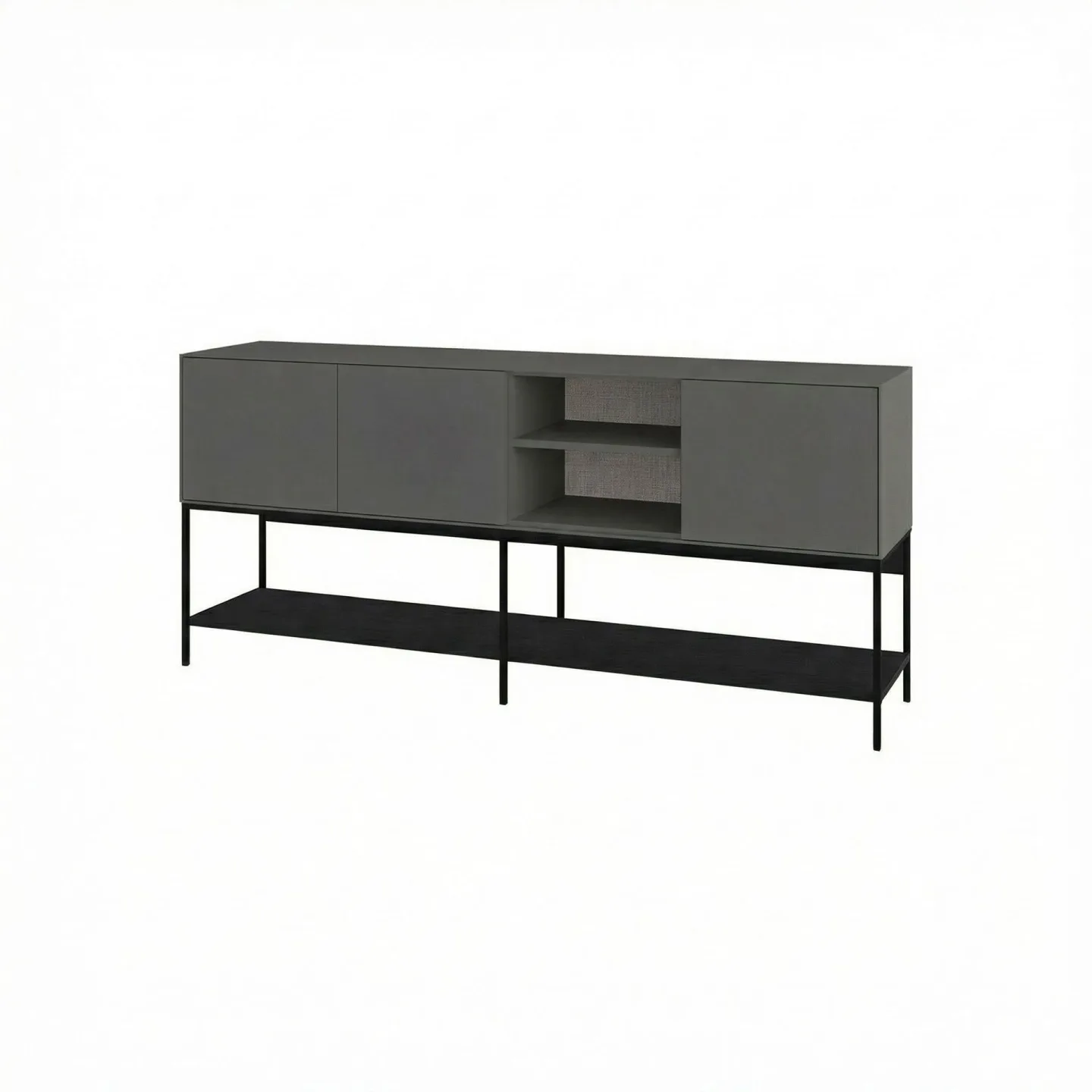 Kenvor Konsol 180x80x40 cm - Antracit, Wood Black, Svart
