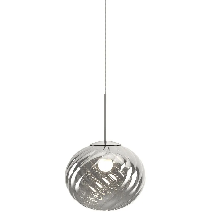 Tom Dixon Pendellampe Whirl Kunststoff silber 30 cm - Material: Polycarbonat
