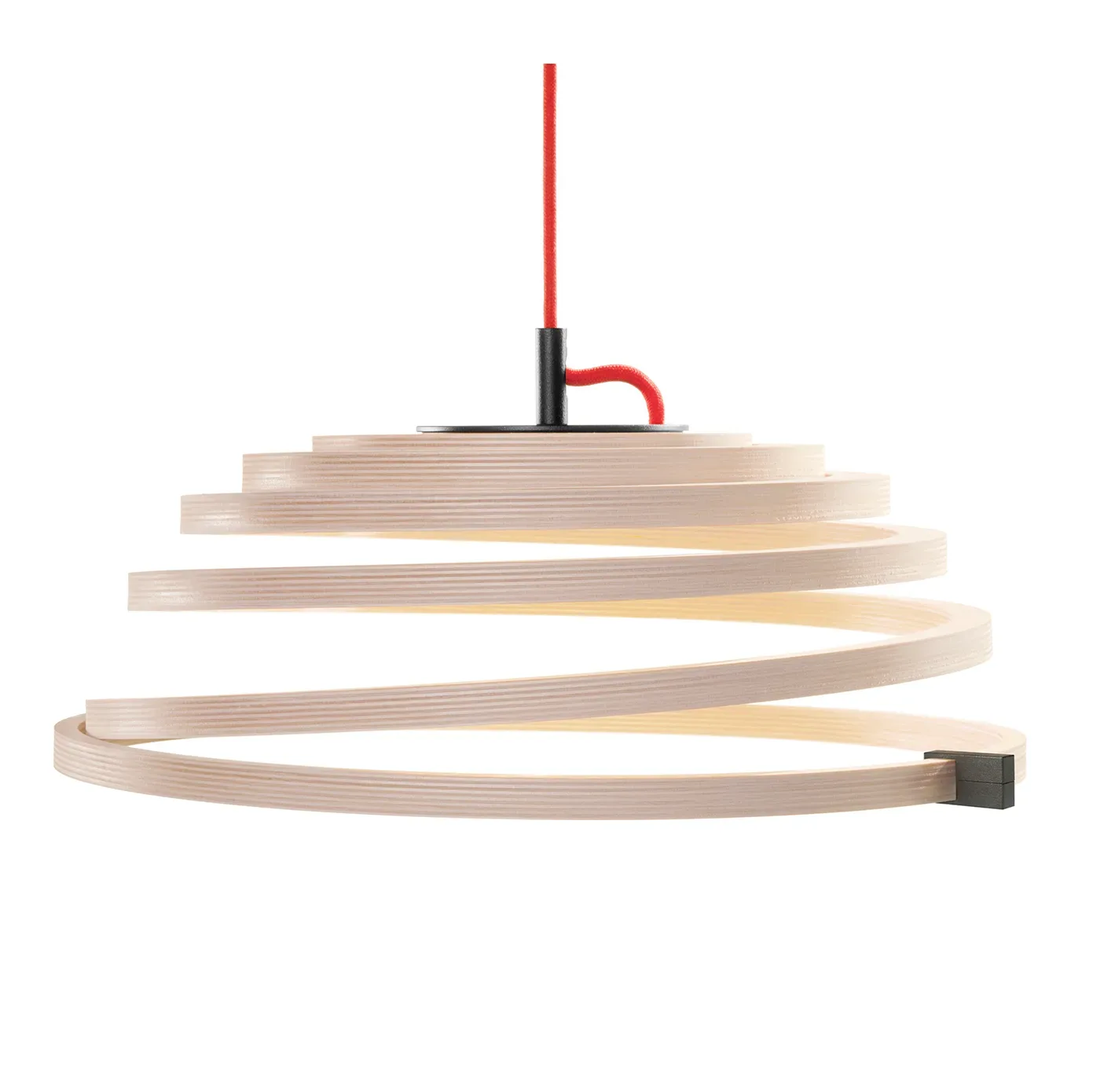 Secto Design Aspiro 8000 taklampa röd sladd Natural birch