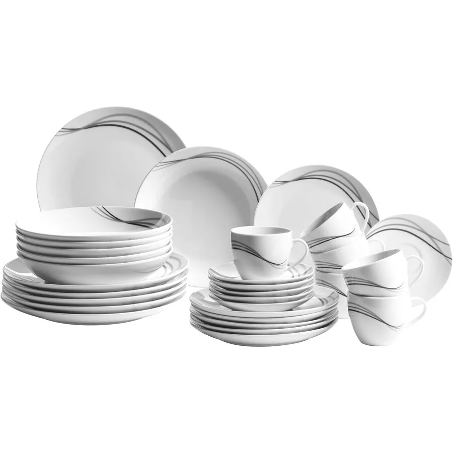 MÄSER Geschirr-Set Tajo Weiss Porzellan