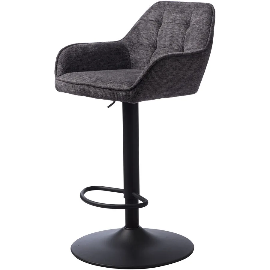 Barhocker 2er-Set Nort dunkelgrau Polyester H 50.5 cm