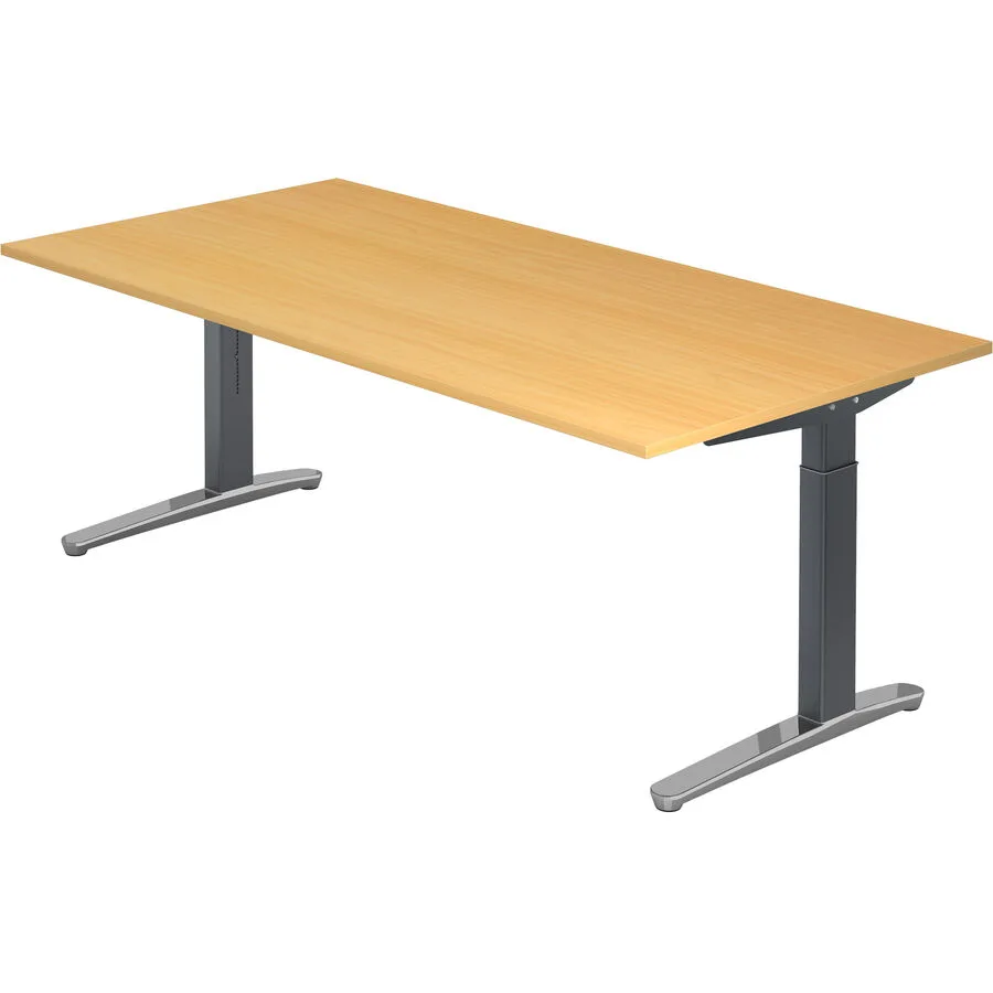 Schreibtisch Office buche Holzwerkstoff B 200 T 100 cm