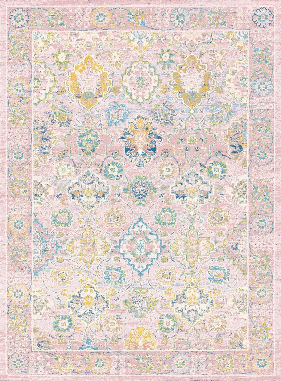Wilton-teppe - Magnolia (rosa) (Størrelse: 130 x 190 cm)