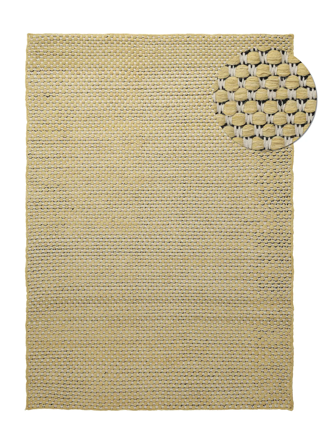 Ullteppe - Ovelia (gul/hvit) (Størrelse: 160 x 230 cm)
