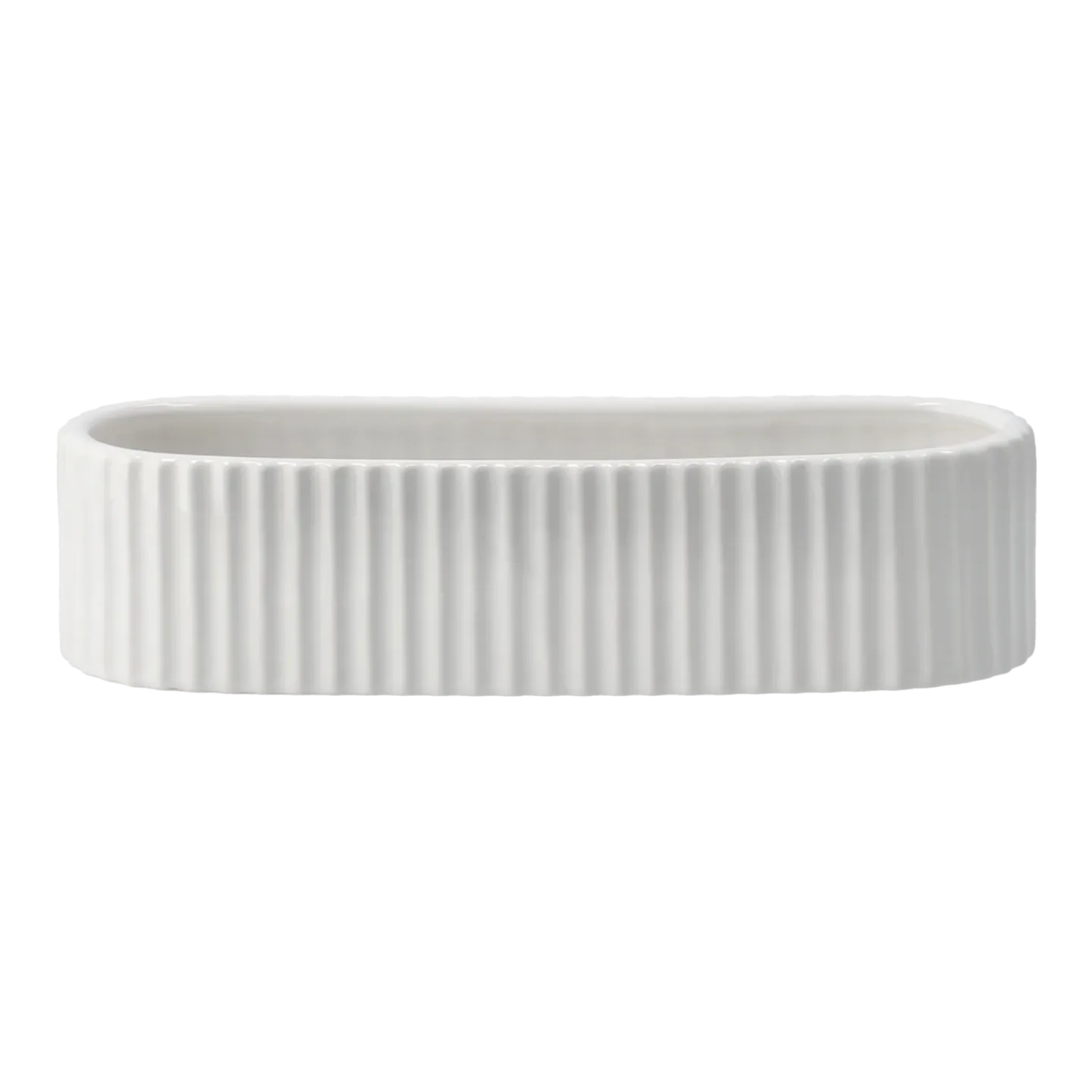 DBKD Stripe adventsljusstake 30 cm Shiny white