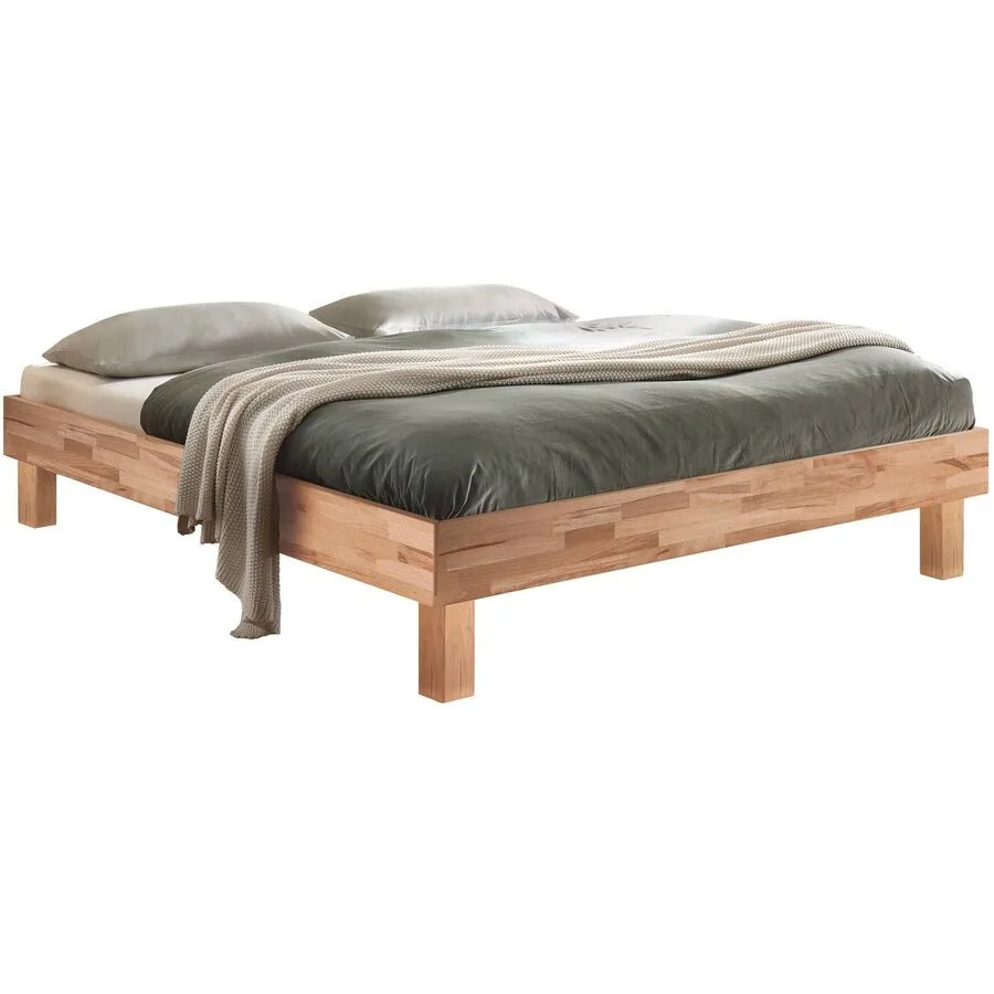 Hasena Bett Ferizeya Braun Holz 180 x 200 cm - Farbe: Kernbuche