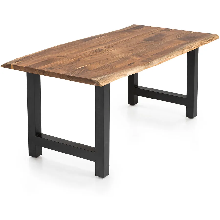 Tisch Gerardo natur Akazie Massivholz B 140 T 80 cm