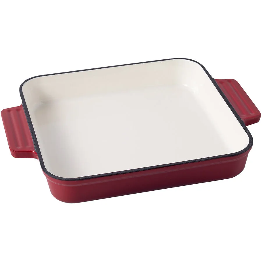 Auflaufform Cara rot Gusseisen Rechteckig B 28 T 23 cm