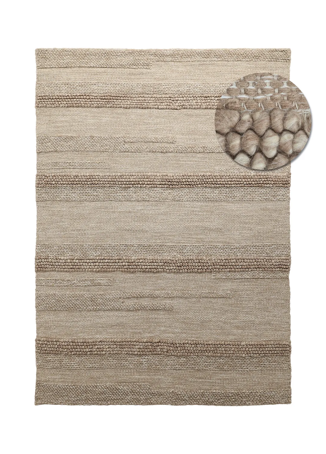 Ullteppe - Almaty (beige) (Størrelse: 160 x 230 cm)