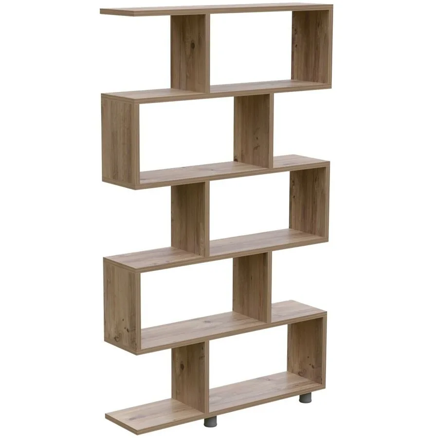Bücherregal Yemek Kiefer Melaninbeschichtete Mischholz (Spanplatte) B 90 H 156 cm