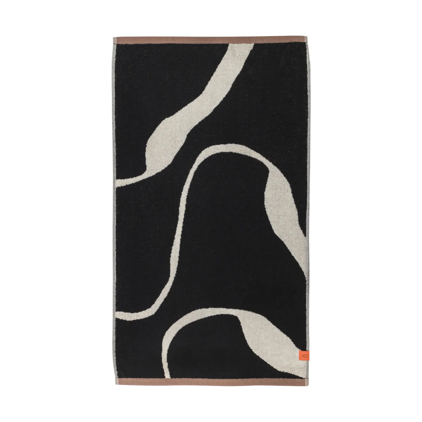 Mette Ditmer Nova Arte Badetuch 70x133cm Black-off white