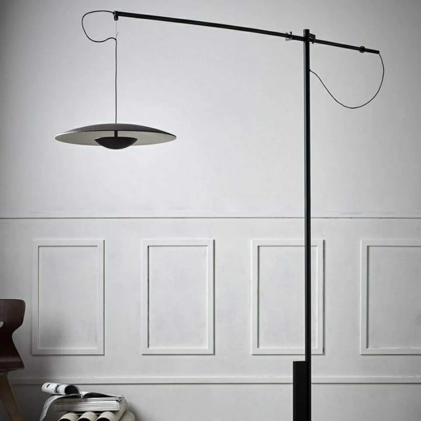 Ginger XXL 60 Golvlampa Wenge - Marset - Vardagsrum - Aluminium