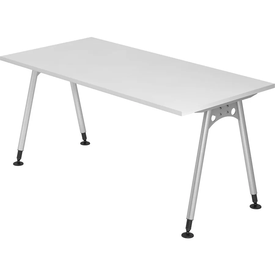 Schreibtisch Office Weiss Holz 160 cm - Material: Holzwerkstoff