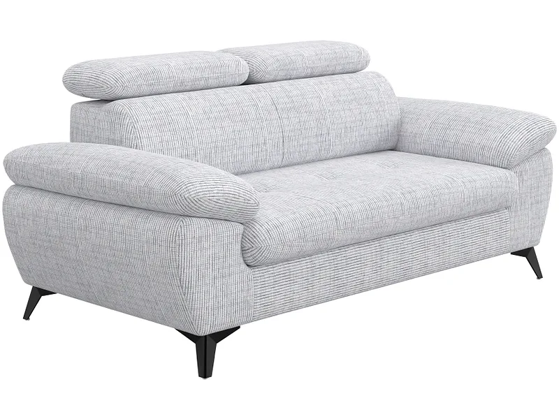 2er Sofa HUDSON Stoff grau