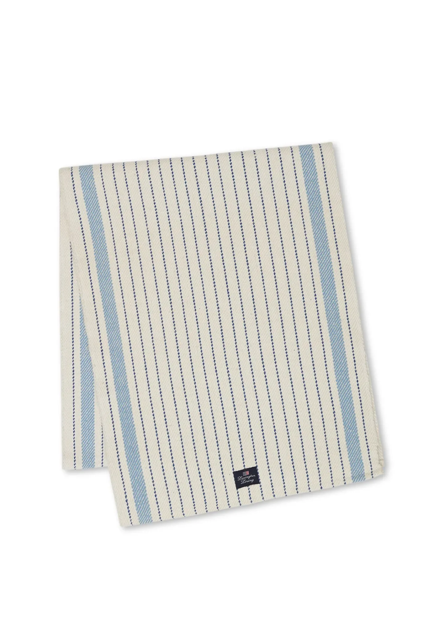 Lexington Striped Läufer 250x50 cm Naturweiß-blau