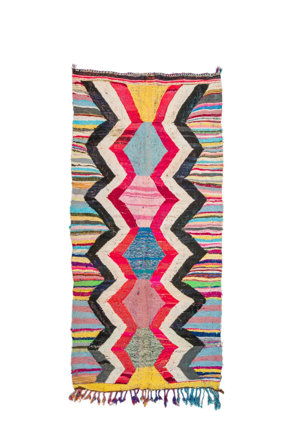 Marokkansk Boucherouite-teppe 125 x 265 cm (Størrelse: 125 x 265 cm)