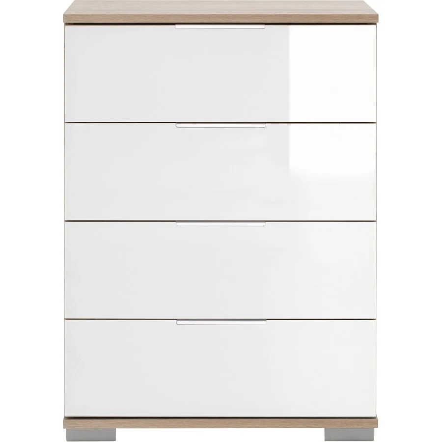 Nachttisch Peyton C weiss Holzwerkstoff B 52 H 74 cm