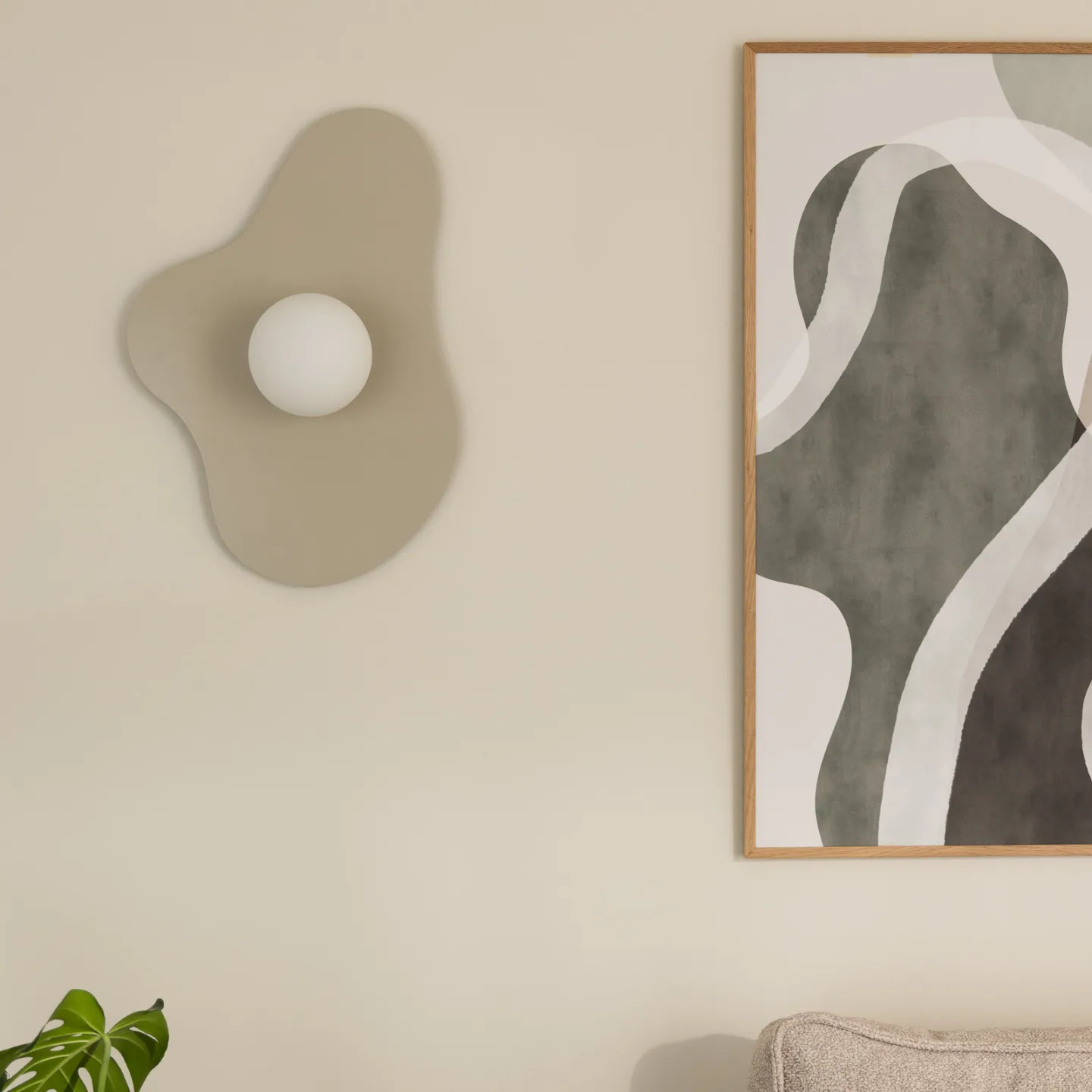 Globen Lighting Illusion Wandleuchte/Deckenleuchte 60 cm Beige