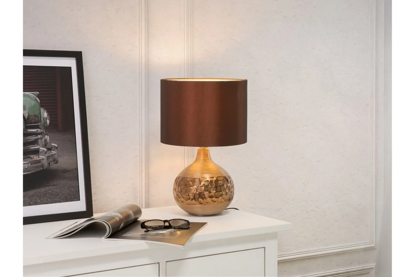 Bordslampa Yakima 28 cm - Brun