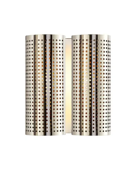 Precision Double Sconce Polished Nickel