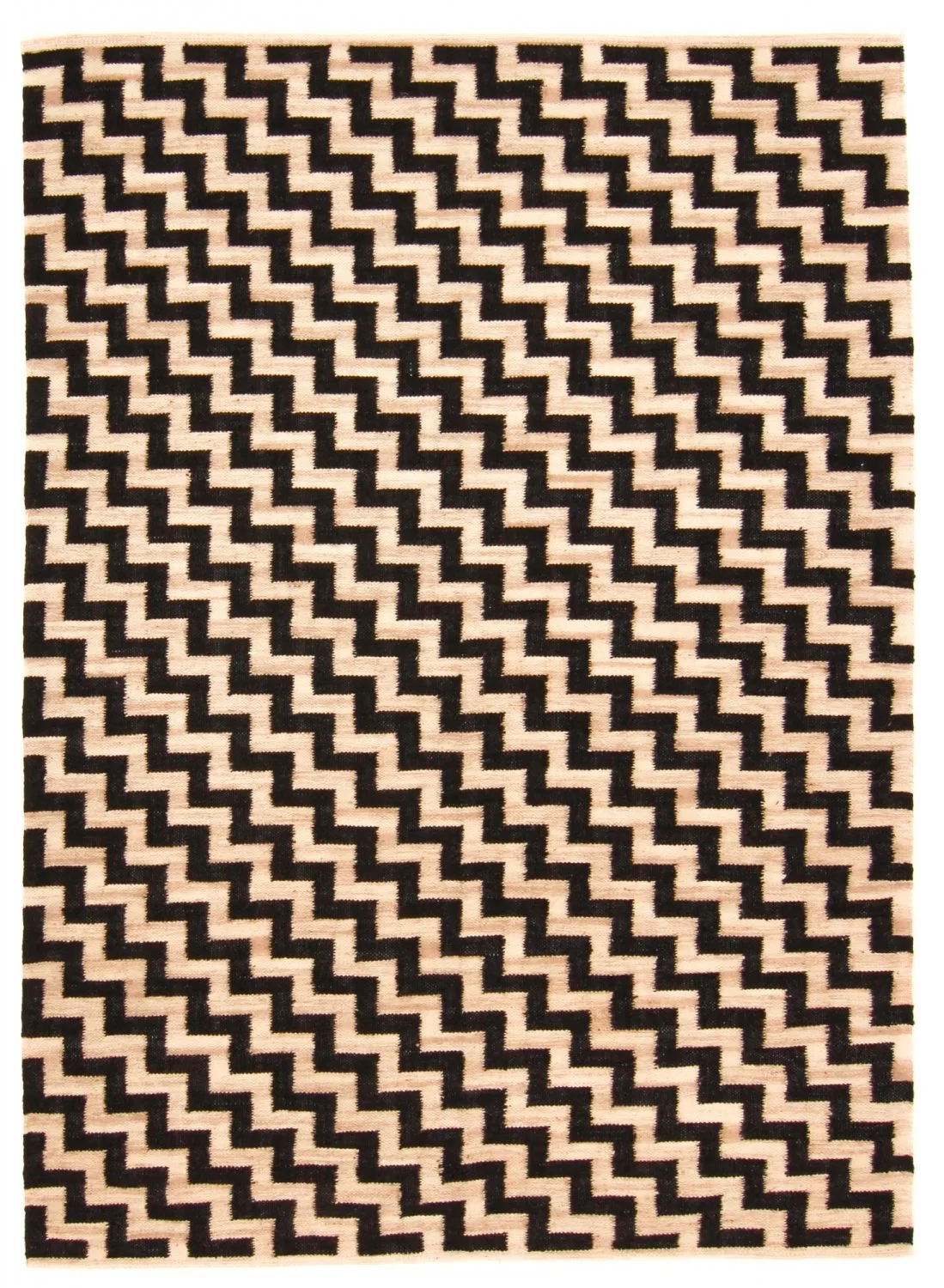 Juteteppe - Cabana (beige/sort) (Størrelse: 300 x 400 cm)
