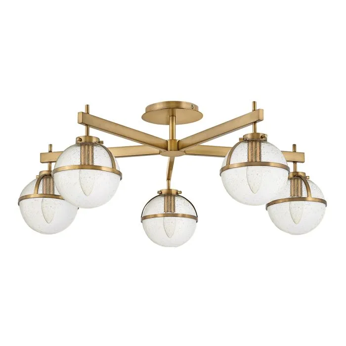 Elstead Lighting - Hollis Ø80 - Badrumslampa - Antikmässing/transparent