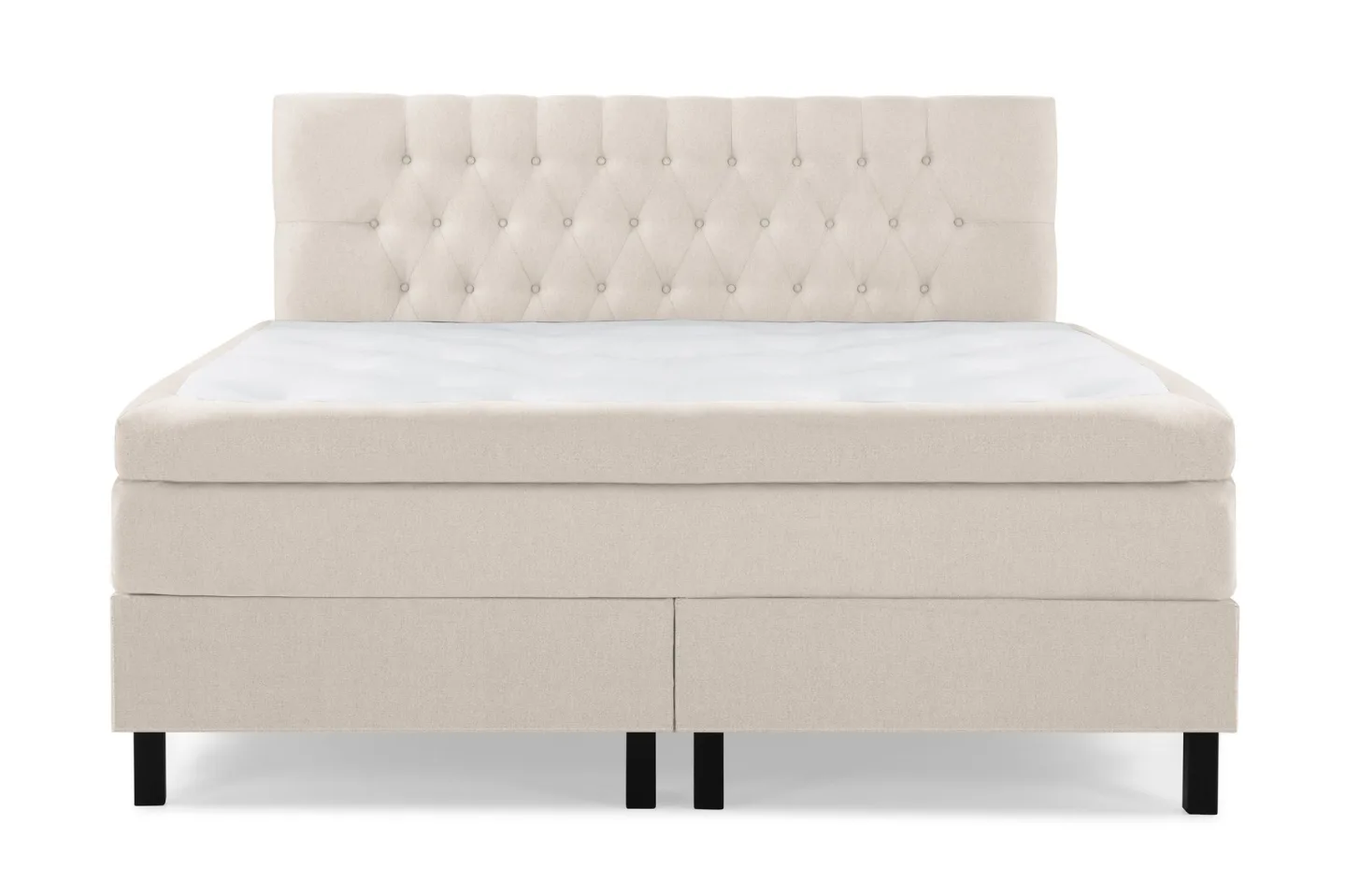 Lucky Komplett Sängpaket 180x200 Polyeter Diamant Sänggavel - Beige