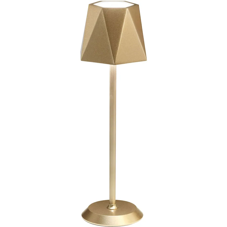 Tischlampe Keely Gold Metall H 38 cm - LED - Lichtfarbe: Warmweiss - LED Energiesparlampen