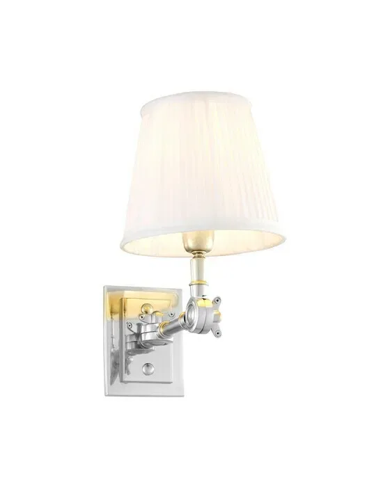 Wentworth vägglampa nickel/vit