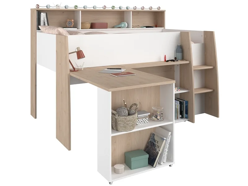 Bettkombi LARA 90x200cm weiss