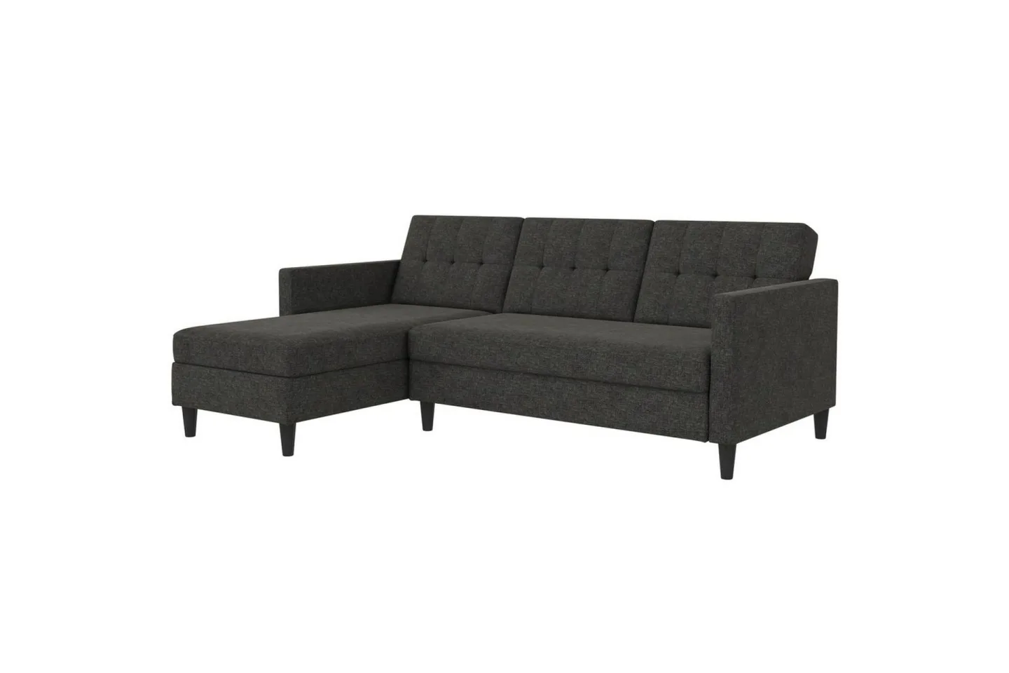 Bäddsoffa Hartford 213x153x82 cm, Antracit, Linnetyg Utseende (100% Polyester - 213x153x82 cm, Antracit, Linnetyg Utseende (100% Polyester