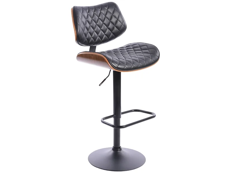 Barhocker DONTE synthetisches leder schwarz