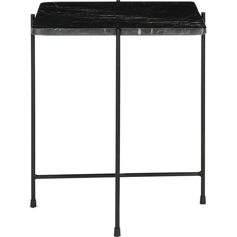 Beistelltisch Vanja schwarz Marmor B 40 H 50 cm