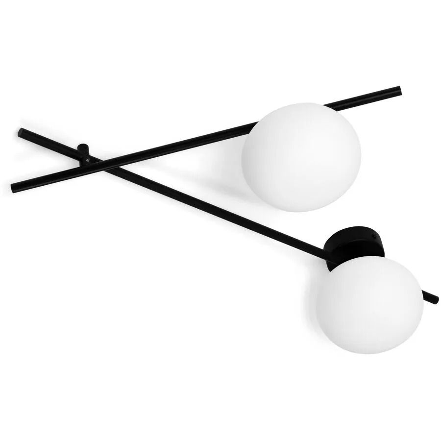 URBAN Wandlampe Mikado Schwarz Aluminium/Glas 78 cm 77 cm