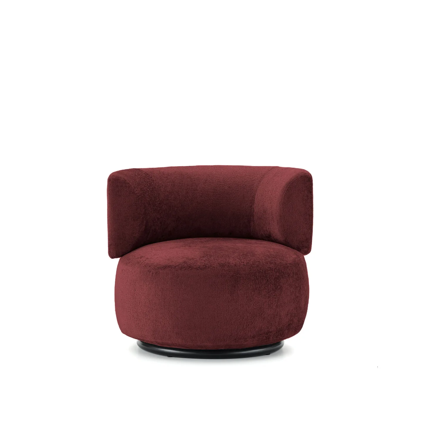 Kartell - K-Waiting Armchair Chenille Burgundy - Fåtöljer - Rodolfo Dordoni - Röd - Metall/Textilmaterial/Plast
