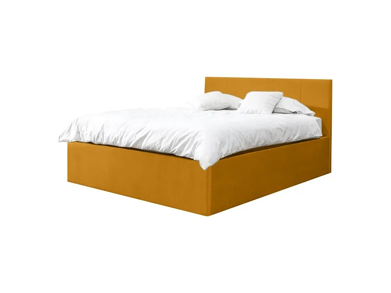 Kastenbett BOBOCHIC VIVARA 160x200cm stoff gelb