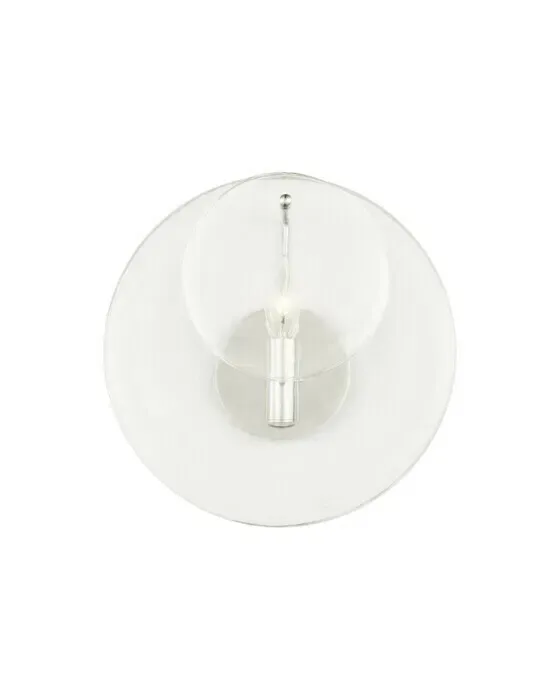Loire Sconce Polished Nickel/Clear Glass