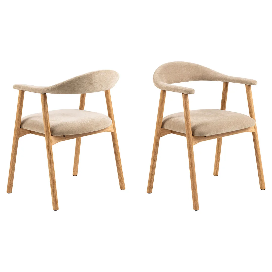 Addi Esszimmerstuhl mit Armlehne beige.