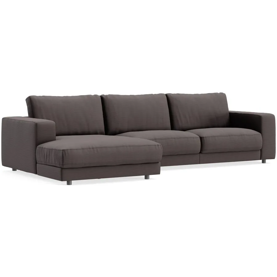 Ecksofa Ava Links Bezug: 88% Polyester, 12% Polyacryl mocca B 320 T 170 cm - Möbel Konfigurator: Traummöbel individuell zusammenstellen
