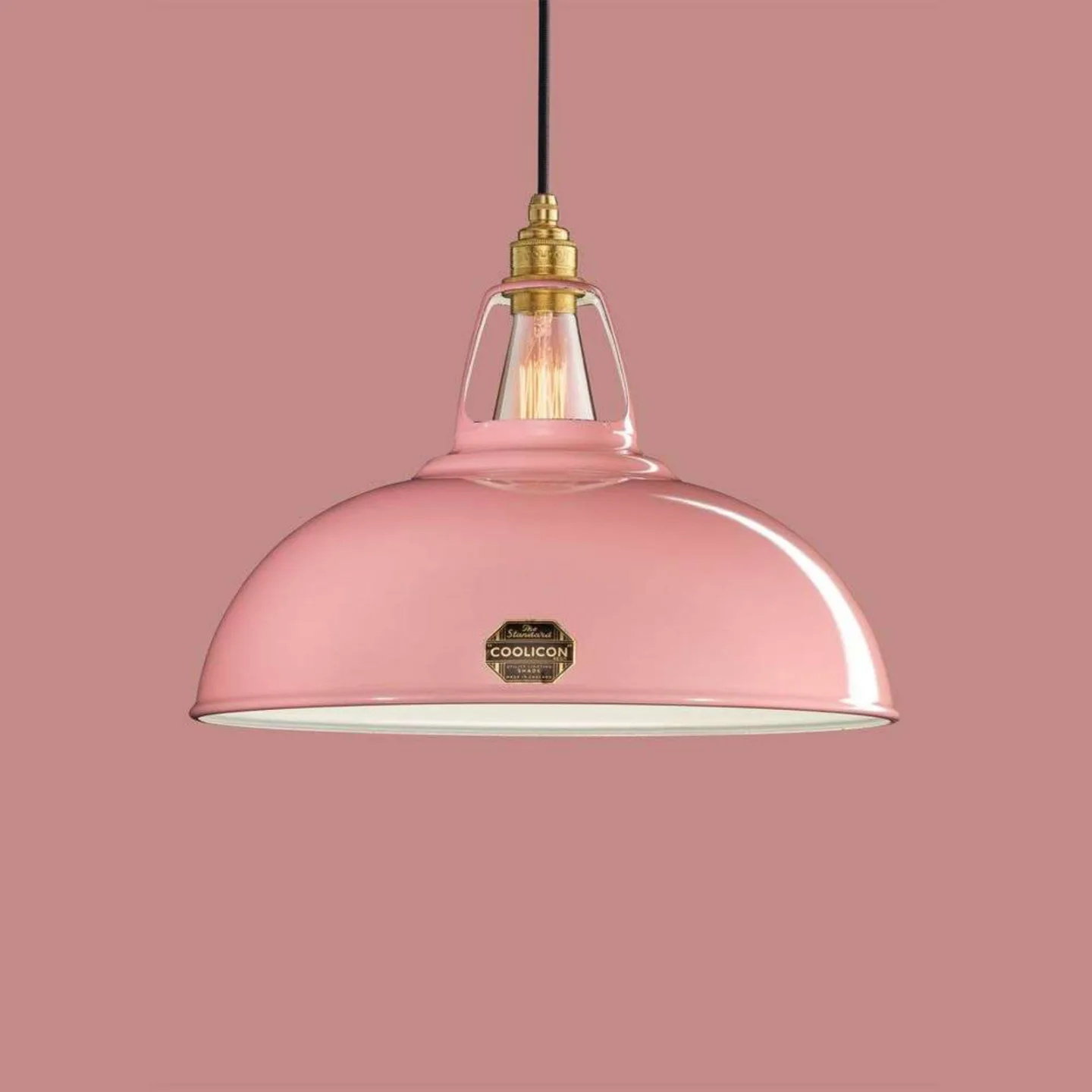 Large 1933 Design Pendelleuchte Powder Rosa - Coolicon - Wohnzimmer - Metall