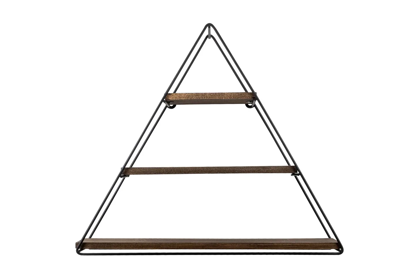 Raceme Vägghylla 60x15 cm 3 Hyllor - Svart/Mörkbrun